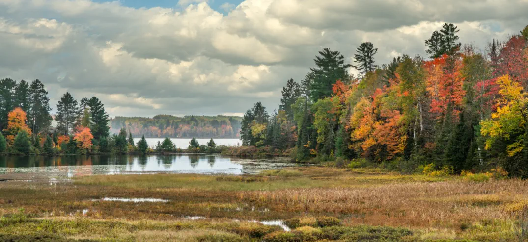 Michigamme Lake in fall