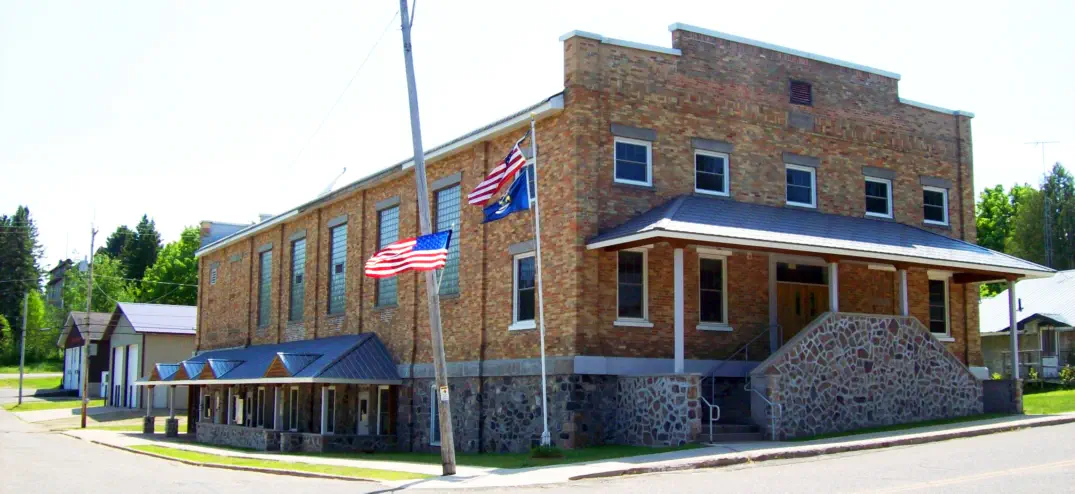 townhall in michigamme township Brick Michigamme townhall