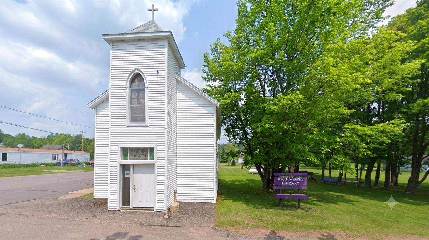 Michigamme Library Front